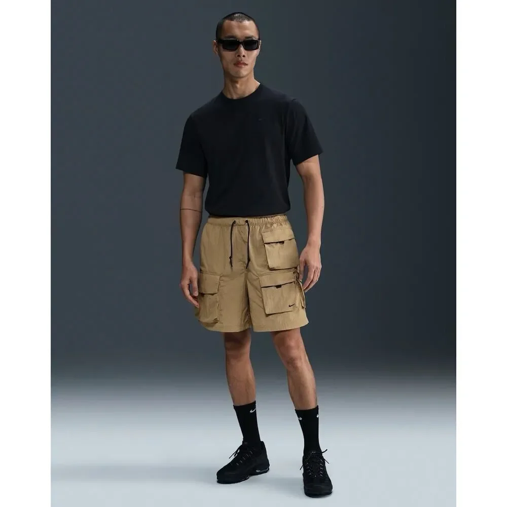 Nike Tech Cargo Shorts Mens Small Tan Loose Fit Above Knee HJ0677-297 NWT